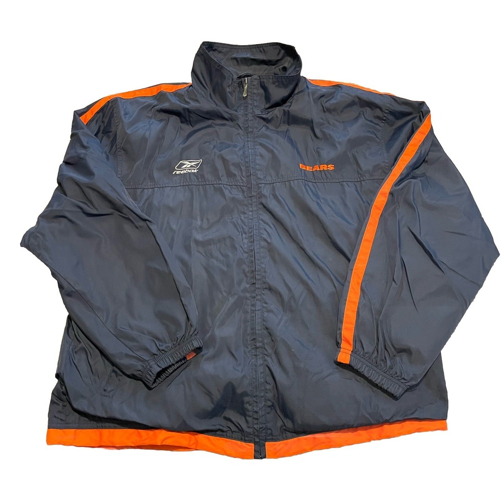 Chicago Bears Men's XL Reebok NFL On Field Full Zip Up Logo Lined Jacket